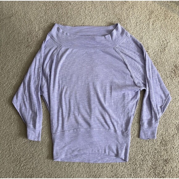 We the Free Palisades Off Shoulder Top Medium Lilac Boho Hippie Pullover Boho‎ - Picture 5 of 6